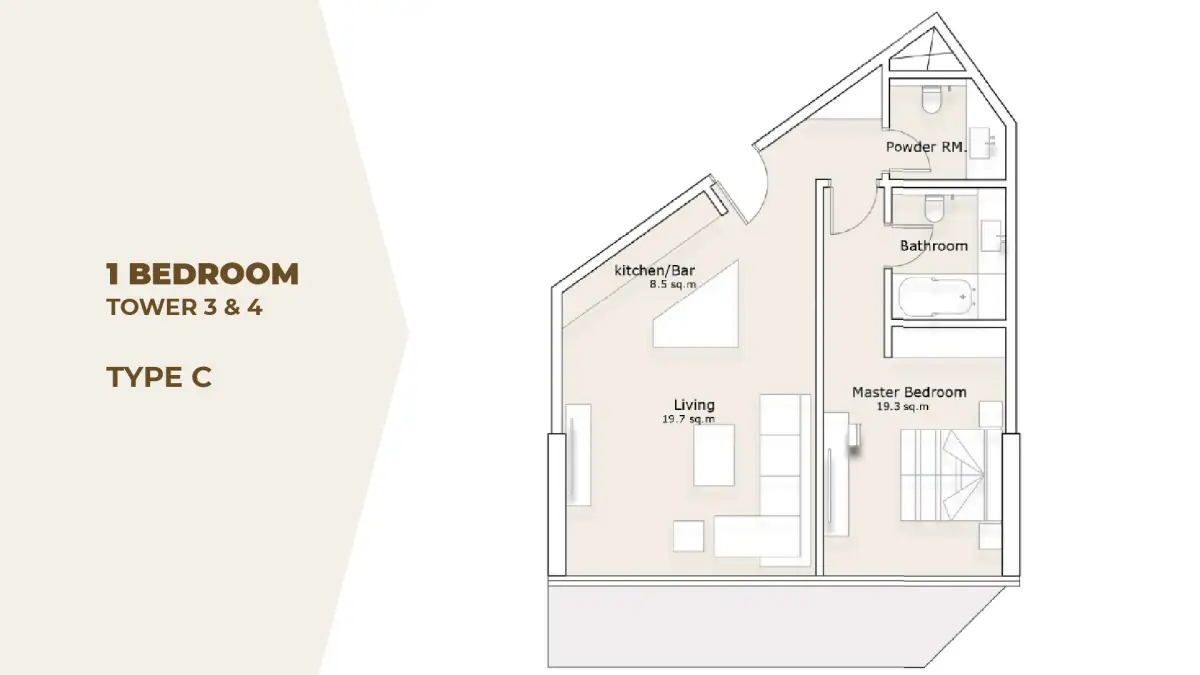 1 BR - Type A